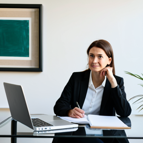 Home 14 A female mental health professional, fully clothed in a modest business casual outfit, sitting comfortably in a well-lit, serene therapy office. She is leaning slightly forward, a warm, empathetic expression on her face, with a thoughtful gaze directed towards an empty, inviting armchair, representing an engaged listening posture. A notepad and a cup of tea are on a small side table. The office features soft, natural light, a few green plants, and tasteful, abstract art on the walls. The atmosphere is calm and professional, emphasizing trust and connection. Perfect anatomy, correct proportions, natural pose, well-formed hands, proper finger count, natural body proportions. Safe for work, appropriate content, fully clothed, professional, family-friendly, high quality, professional photography.