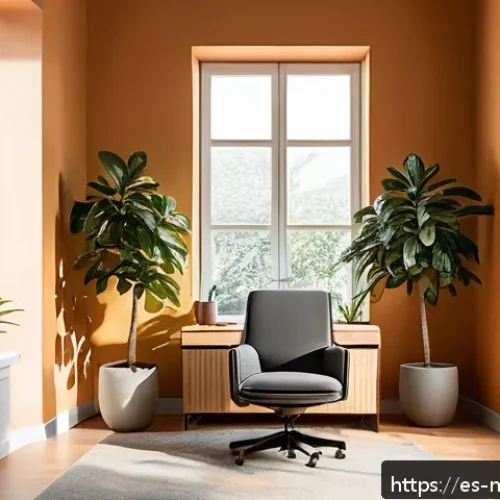 정신건강 상담사 업무일기 - A calm and welcoming therapy office in the morning light, with soft natural illumination filtering t...